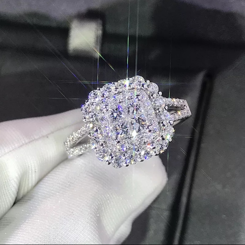 Milangirl Luxury Sparkly Big Stone Zircon Ring - Picture 2 of 4
